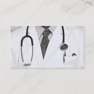 Schwarz-weiße Doctor-Stethoskop-Visitenkarten Visitenkarte