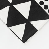 Schwarz-weiße Doodle: ethnisch nahtlos Fleecedecke (Ecke)