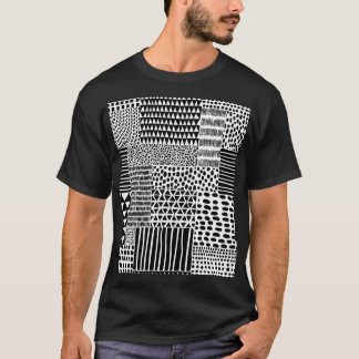Schwarz-weiße Doodle: ethnisch nahtlos T-Shirt