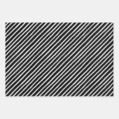 Schwarz-weiße Doodle-Linie ausgeblendet Geschenkpapier Set (Vorderseite)