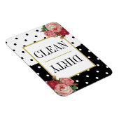 Schwarz-weiße Dosen Fun Blues Saubere Geschirrspül Magnet (Rechte Seite)