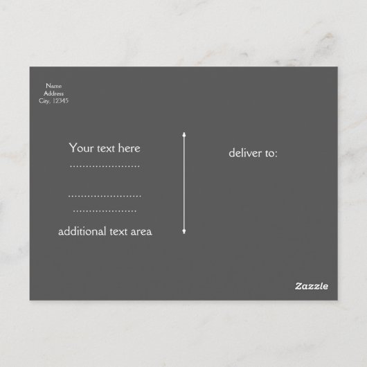 Schwarz-weiße Dot & Imitats Goldschimmer Lippen Ve Postkarte (Rückseite)