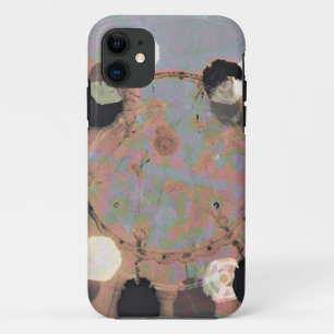 Schwarz-weiße dots grunge Stil Einheit digitale Ku iPhone 11 Hülle