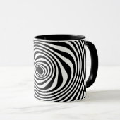 Schwarz-weiße Drehung Tasse (VorderseiteRechts)