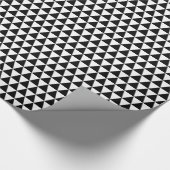 Schwarz-Weiße Dreiecke Geschenkpapier (Ecke)