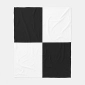 Schwarz-weiße eckige Rechtecke Fleecedecke (Vorderseite)