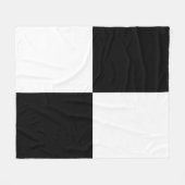 Schwarz-weiße eckige Rechtecke Fleecedecke (Vorderseite (Horizontal))