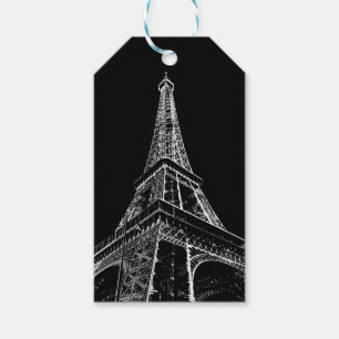Schwarz Weiße Eiffelturm Paris Reise Vintage Geschenkanhänger