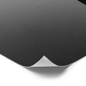 Schwarz-weiße Eiffelturm-Silhouette in Paris Poster (Ecke)