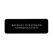 Schwarz-weiße eindeutige Rücksendeadresse (Vorne)