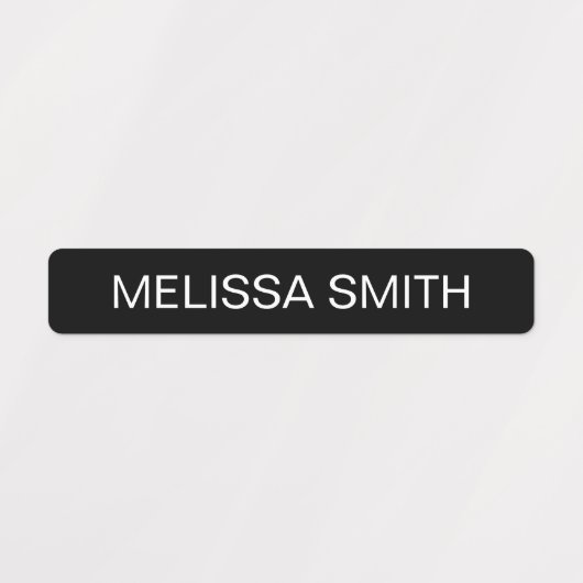 Schwarz-weiße Einfache Kinder Bewährte Namensschil Etiketten (Design 1)