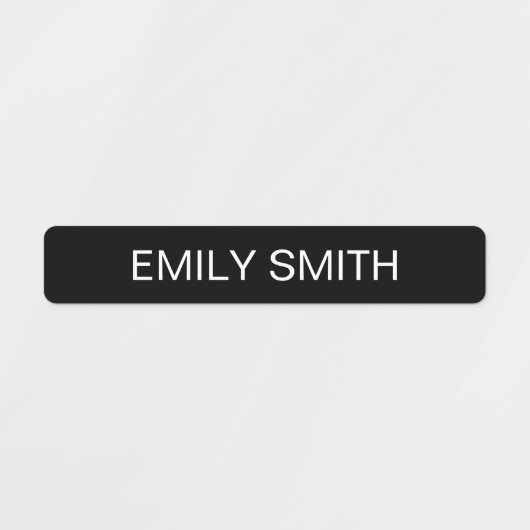 Schwarz-weiße Einfache Kinder Bewährte Namensschil Etiketten (Design 2)