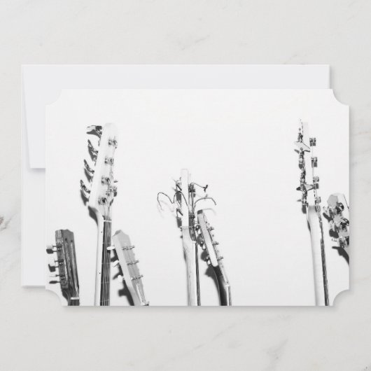 Schwarz-weiße Einladung (Rückseite)