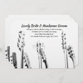 Schwarz-weiße Einladung (Vorne/Hinten)