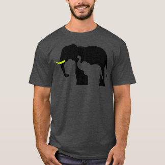 Schwarz-Weiße Elefanten T-Shirt