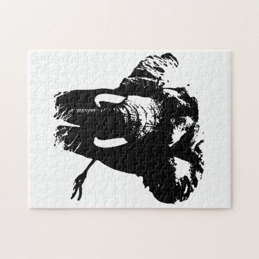 Schwarz-weiße Elefantenbilder Puzzle (Horizontal)