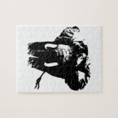 Schwarz-weiße Elefantenbilder Puzzle (Horizontal)