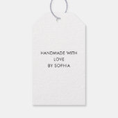 Schwarz-weiße Elegante Calligraphie genießen Handm Geschenkanhänger (Rückseite)