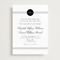 Schwarz-weiße Elegante Monogram Infinity Wedding