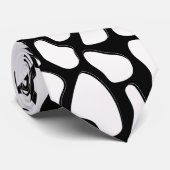 Schwarz-weiße Eleganz Krawatte (Gerollt)