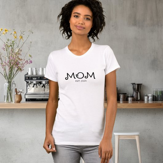 Schwarz-weiße etablierte Mama T-Shirt