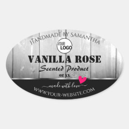 Schwarz-weiße Etiketten von Holzkörnern Herzlogos Ovaler Aufkleber