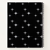 Schwarz-weiße Extravagante Imitate Diamant Design Notizblock (Rückseite)
