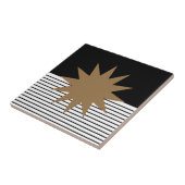 Schwarz-weiße Farbkombination und Braun Fliese (Seite)