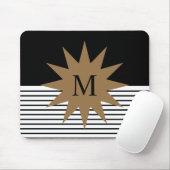 Schwarz-weiße Farbkombination und Braun Mousepad (Mit Mouse)