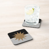 Schwarz-weiße Farbkombination und Braun Untersetzer (Rechte Seite)