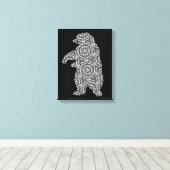 Schwarz-weiße Farbkunst Leinwanddruck (Insitu (Holzboden))