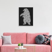 Schwarz-weiße Farbkunst Leinwanddruck (Insitu (Wohnzimmer))