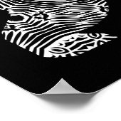 Schwarz-weiße Farbkunst Poster (Ecke)