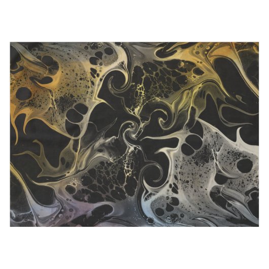 SCHWARZ-WEISSE FARBSCHWELLEN TISCHDECKE (Vorderseite (Horizontal))