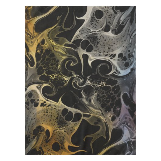 SCHWARZ-WEISSE FARBSCHWELLEN TISCHDECKE (Vorderseite)