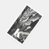 Schwarz-weiße Farbtöne für den Anfangsbuchstaben Serviette (Ecke)