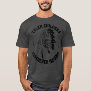 Schwarz-weiße Feathering-Amerikanische Ureinwohner T-Shirt