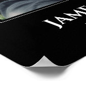 Schwarz-weiße Feier mit Beerdigung des Fotos Poster (Ecke)