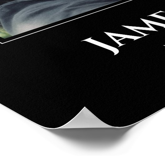 Schwarz-weiße Feier mit Beerdigung des Fotos Poster (Ecke)