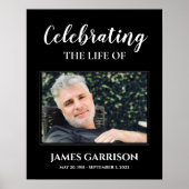 Schwarz-weiße Feier mit Beerdigung des Fotos Poster (Vorne)