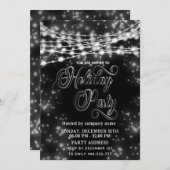 Schwarz-weiße Feiertagsparty Einladung (Vorne/Hinten)
