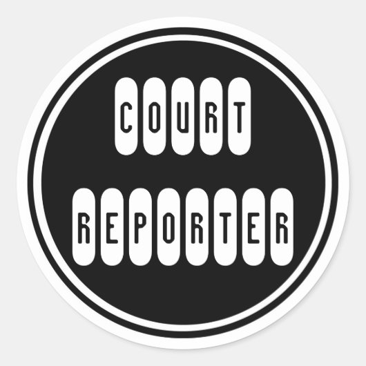 Schwarz-weiße Fensteraufkleber für den Reporter Runder Aufkleber (Vorderseite)