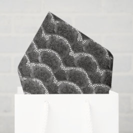 Schwarz Weiße Florale Hochzeitsdusche Seidenpapier