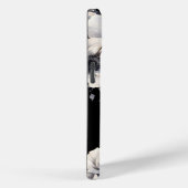 Schwarz-weiße florale Monogramm Case-Mate iPhone Hülle (Rückseite / Rechts)