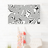 Schwarz-weiße flüssige Verwirbelung Banner (Insitu)