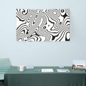 Schwarz-weiße flüssige Verwirbelung Banner (Messeveranstaltung)