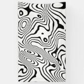 Schwarz-weiße flüssige Verwirbelung Banner (Vertikal)