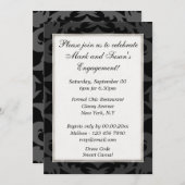 Schwarz-weiße formelle PERSÖNLICHKEIT Einladung (Vorne/Hinten)