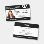 Schwarz-weiße Foto-ID für benutzerdefinierte Mitar Ausweis (Vorder- & Rückseite)