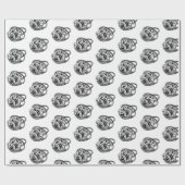 Schwarz-weiße Fotografiekamera-Logo Grafik Geschenkpapier (Flach)